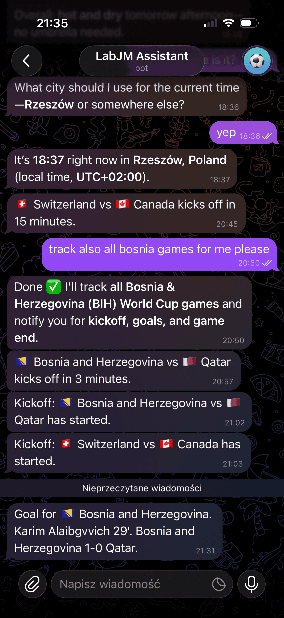 agent conversation preview